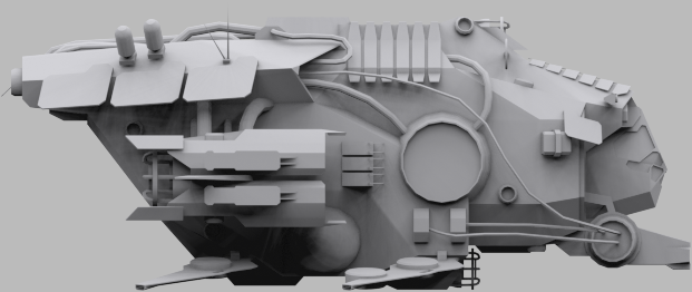 Fighter MS Low-poly 3D model_4