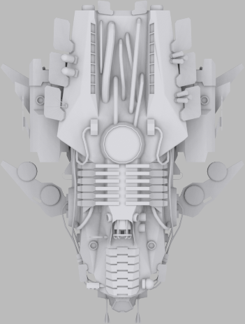 Fighter MS Low-poly 3D model_2