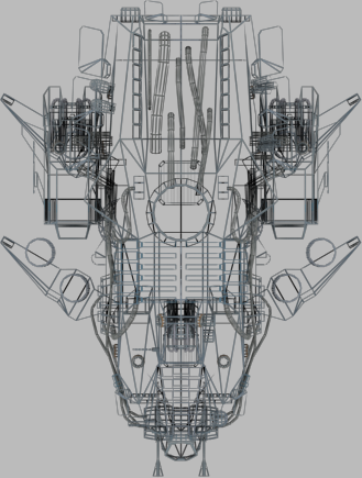 Fighter MS Low-poly 3D model_3