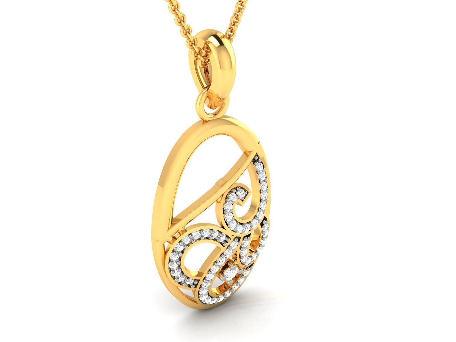 Women pendant 3dm render detail 3D print model_3