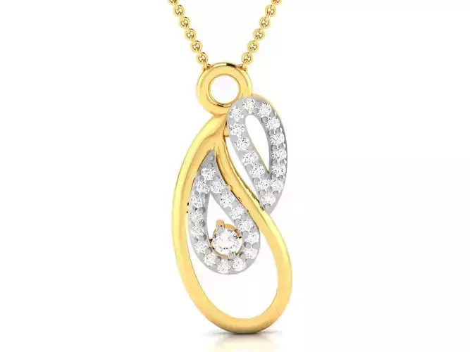 Women pendant 3dm render detail