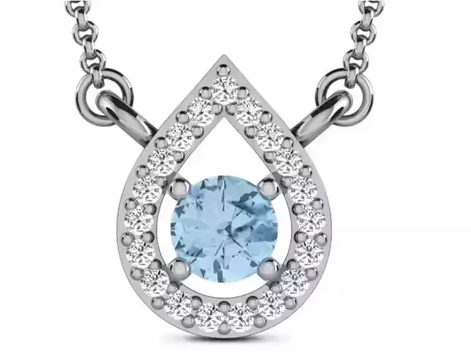 Women pendant 3dm render detail