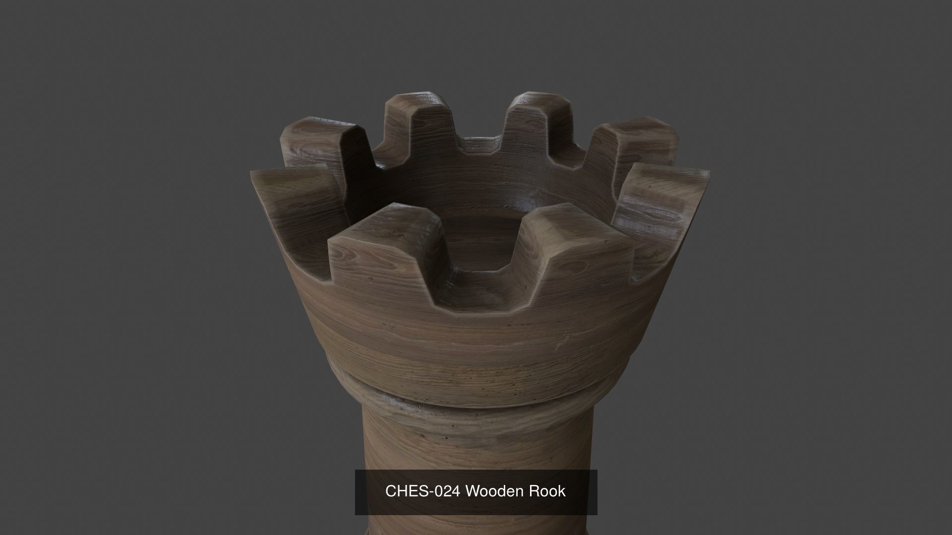 Wooden Chess Piece 3D Model Collection_12