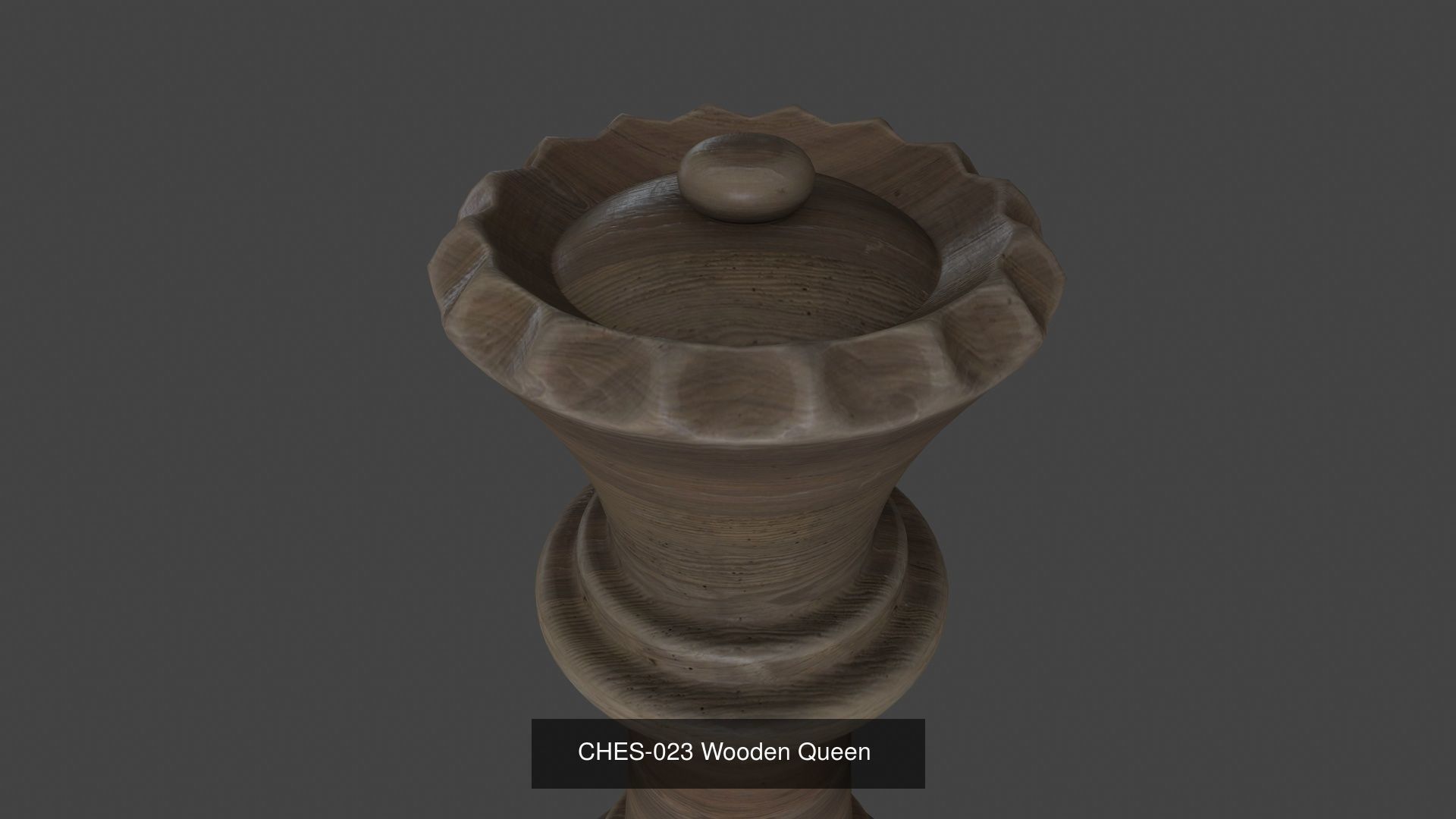 Wooden Chess Piece 3D Model Collection_11