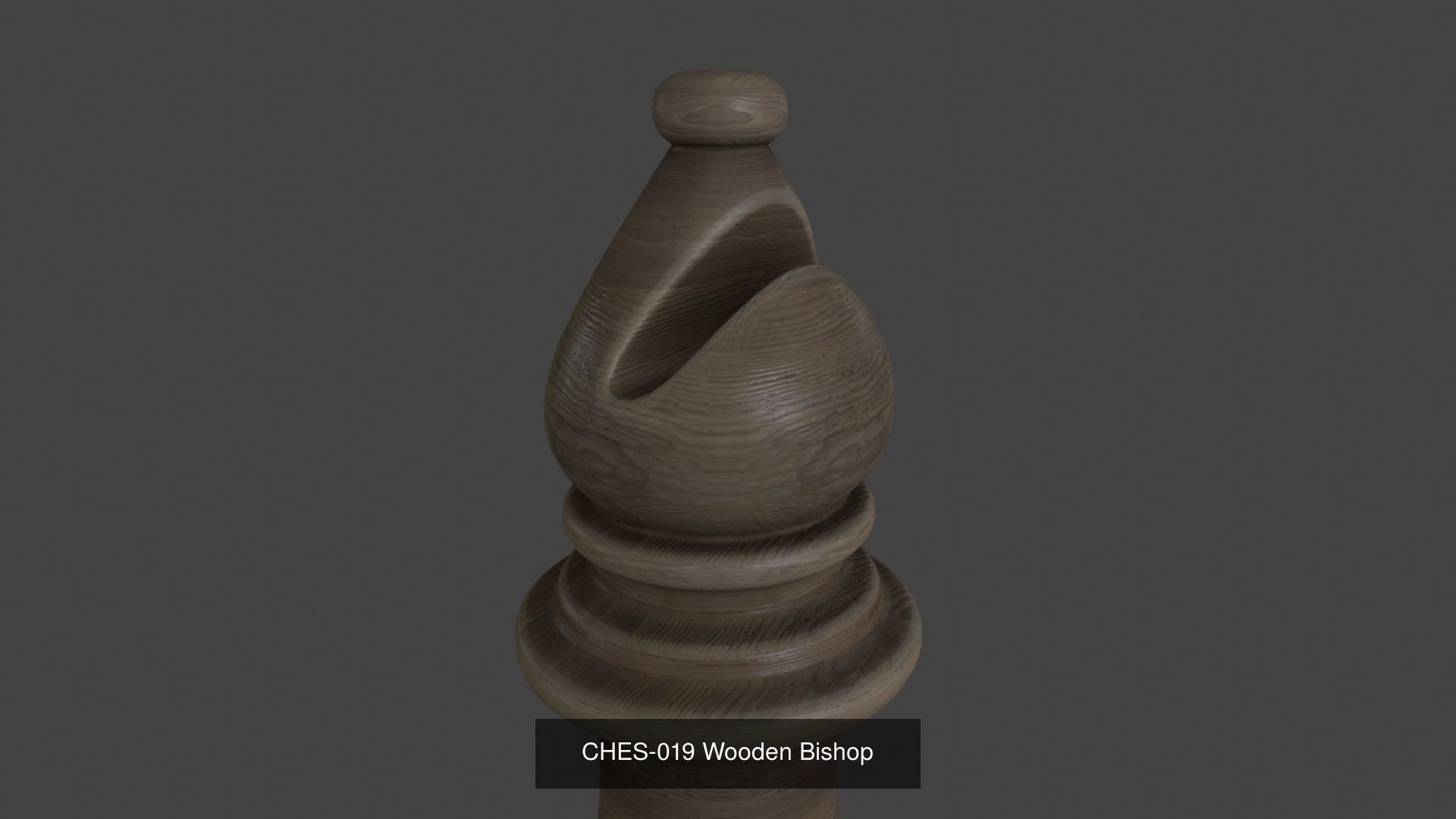 Wooden Chess Piece 3D Model Collection_7
