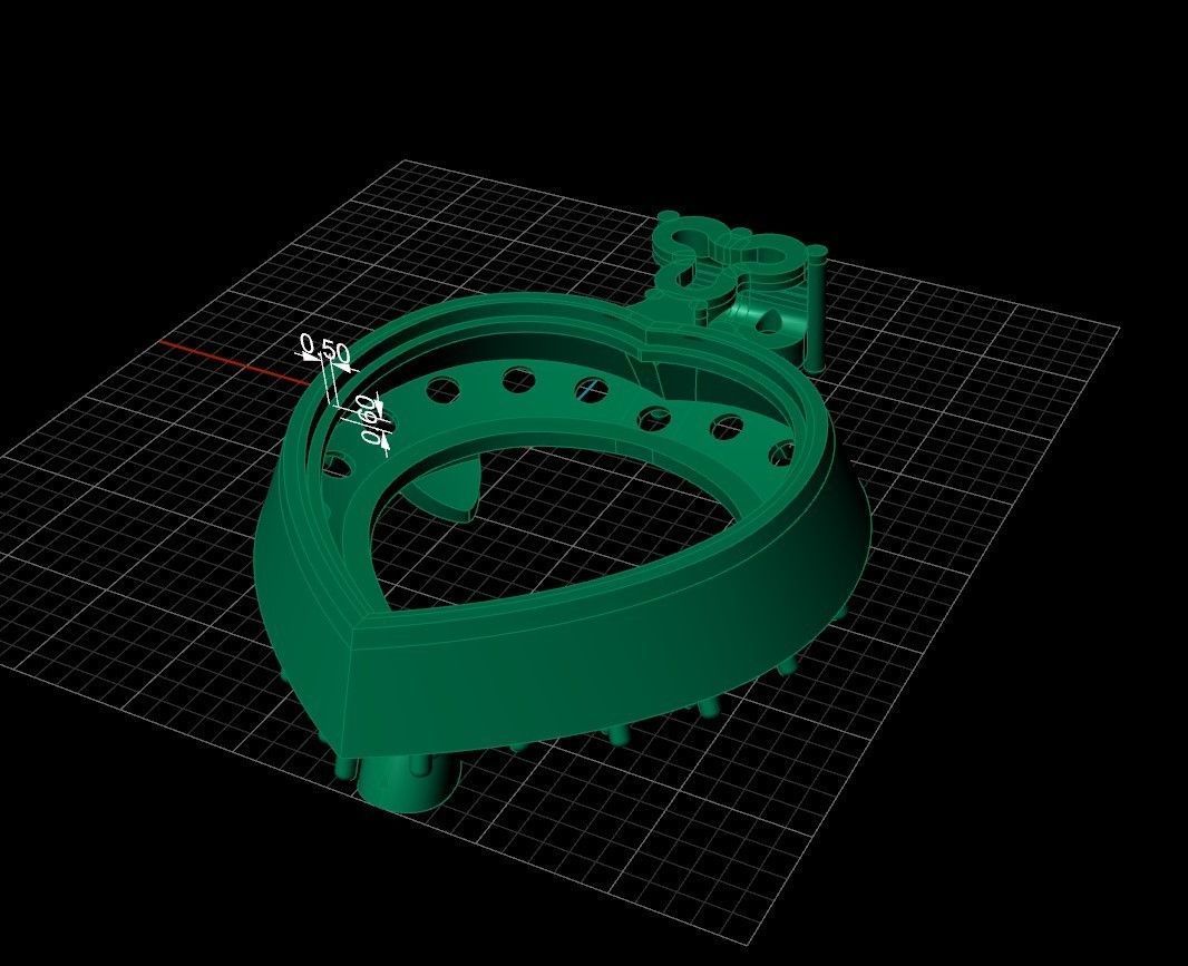 Heart pendant 3D print model_10