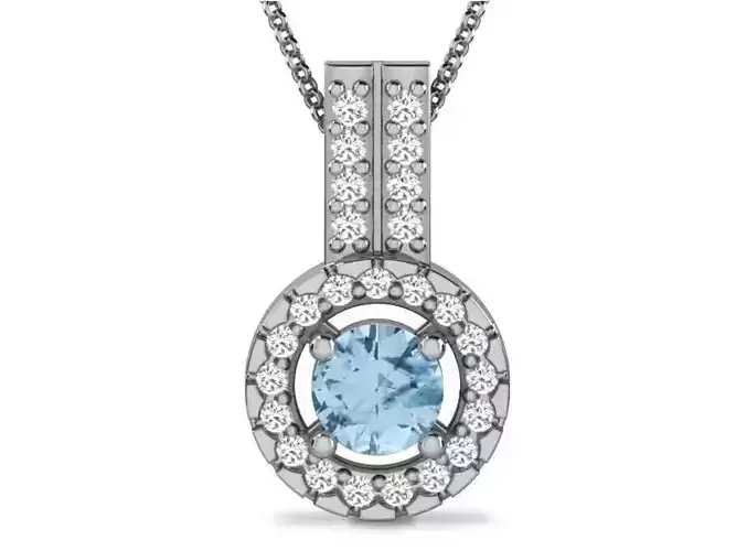 Women pendant 3dm render detail