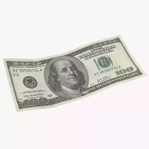 100 Dollar Bill Low-poly 3D model