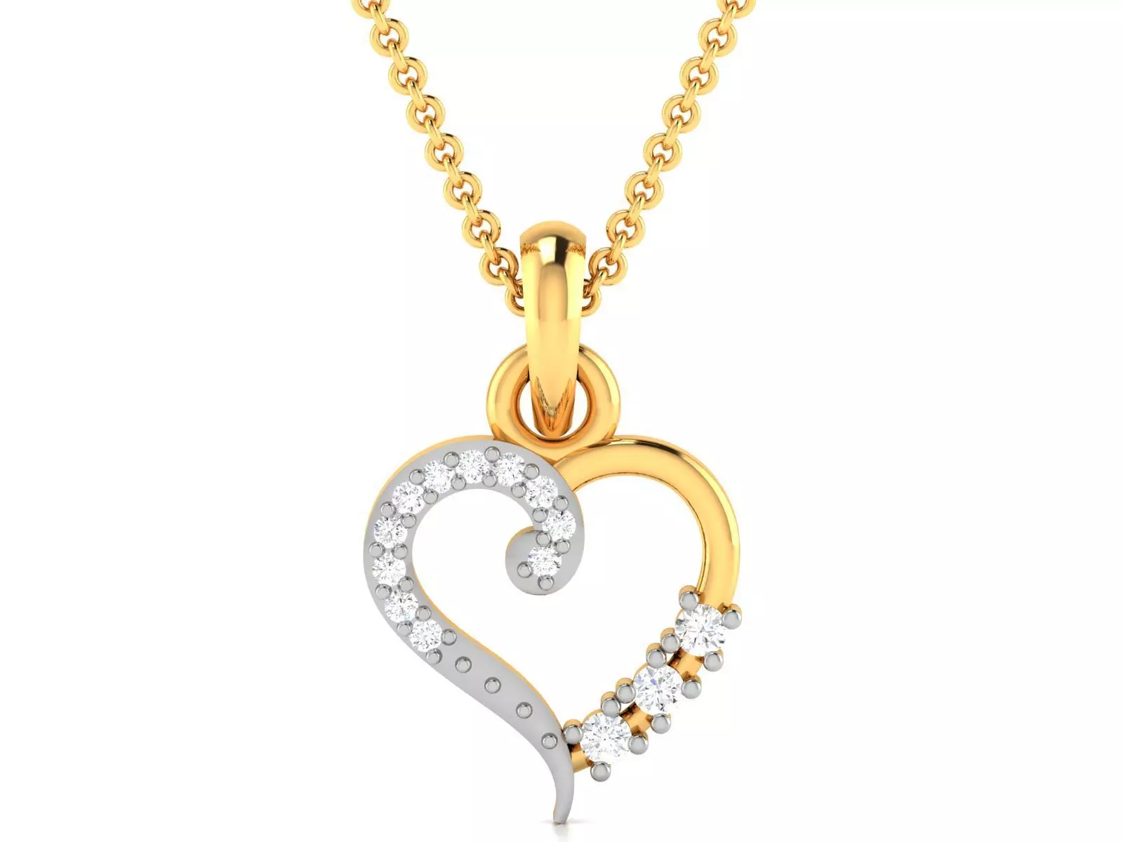 Women heart pendant 3dm render detail 3D print model_0