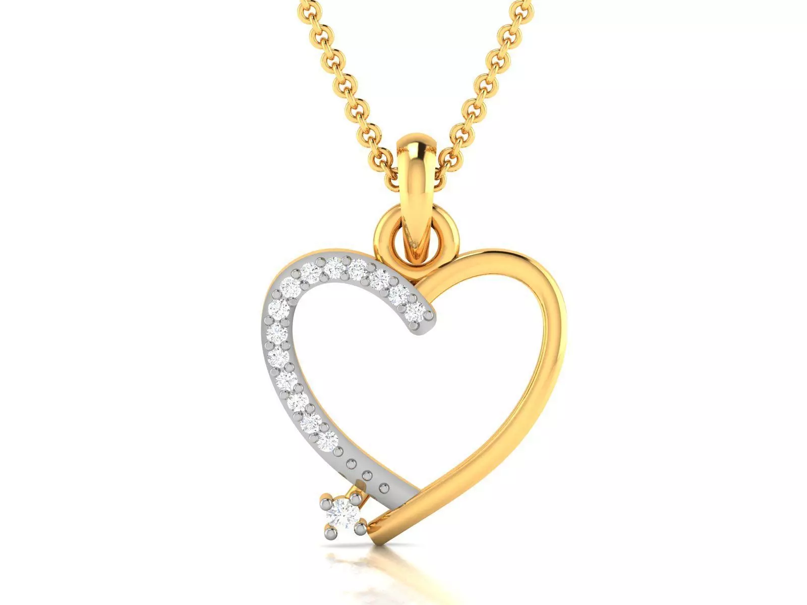 Women heart pendant 3dm render detail 3D print model_0