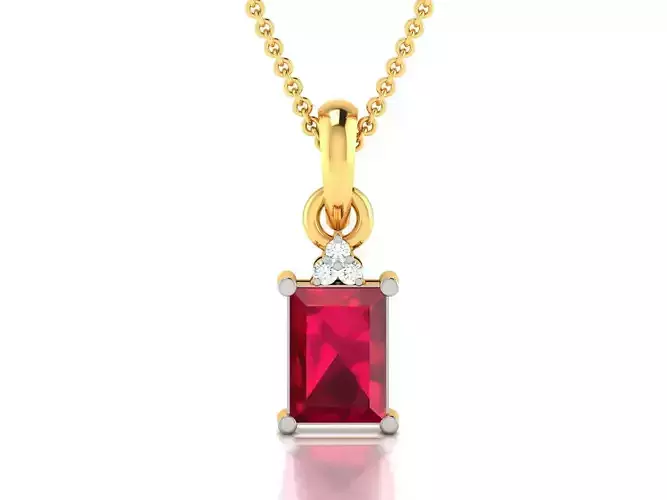 Women pendant 3dm render detail