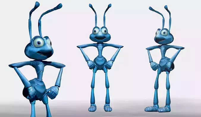 Disney Flik Character ZBrush ZTL Sculpt and Polypaint 3D model