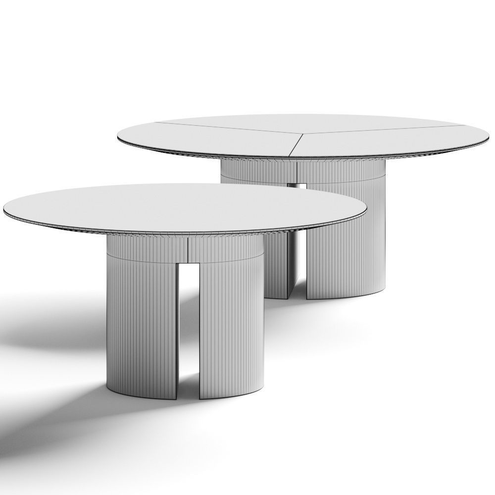 Meridiani Gong Dining Tables 3D model_1
