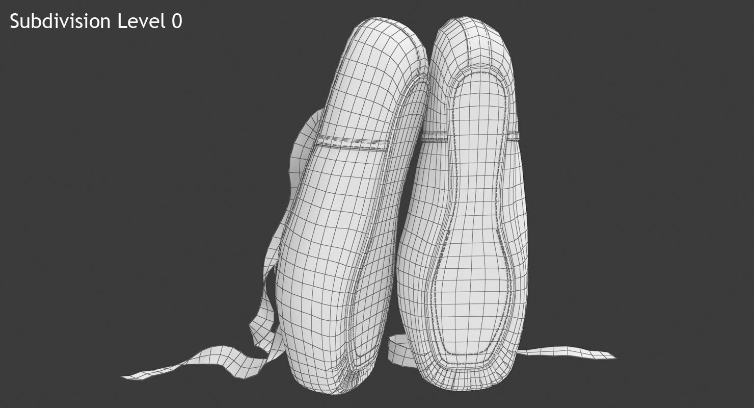 Ballet Shoes - Resting Low-poly 3D model_11