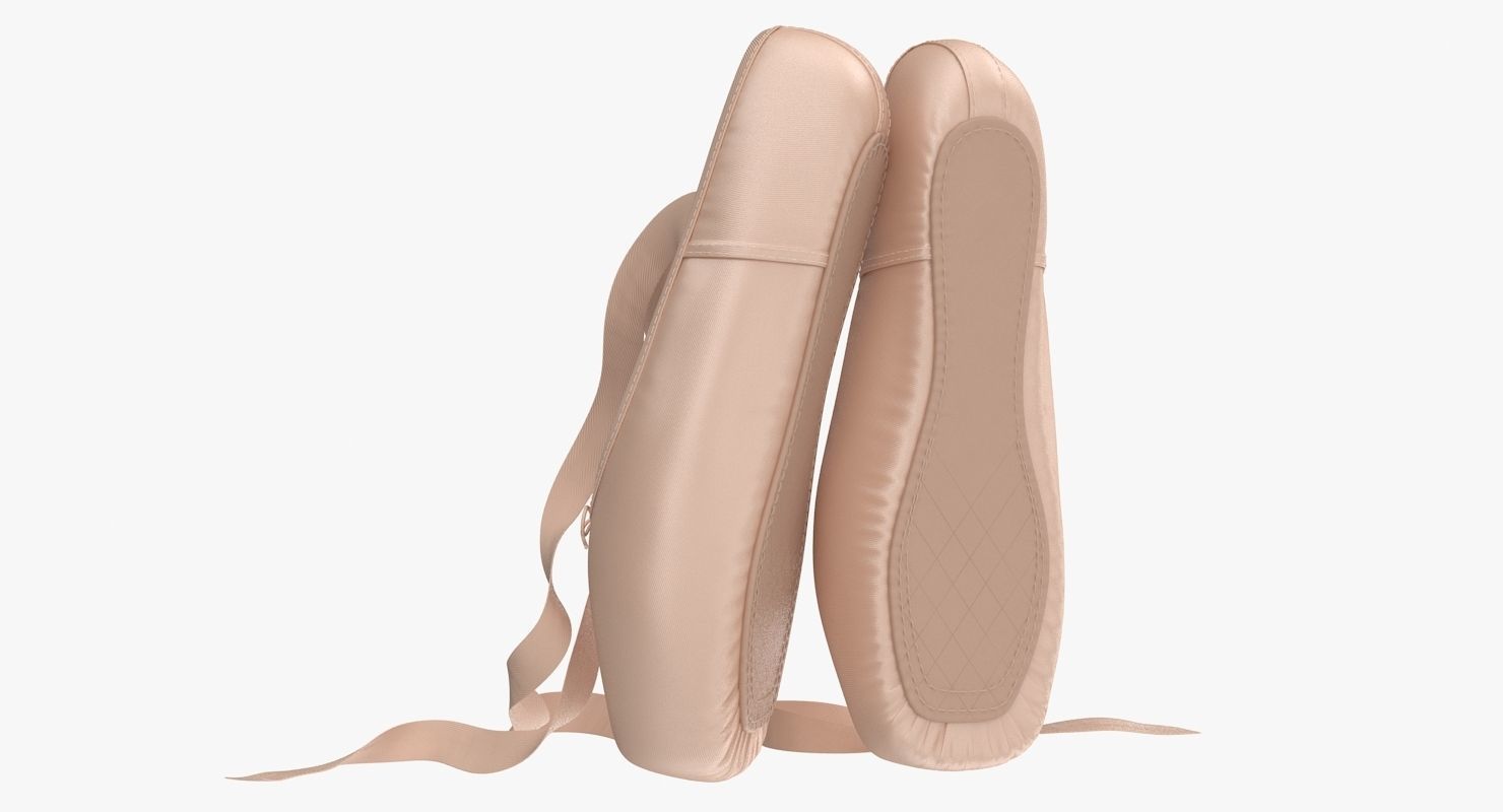 Ballet Shoes - Resting Low-poly 3D model_4