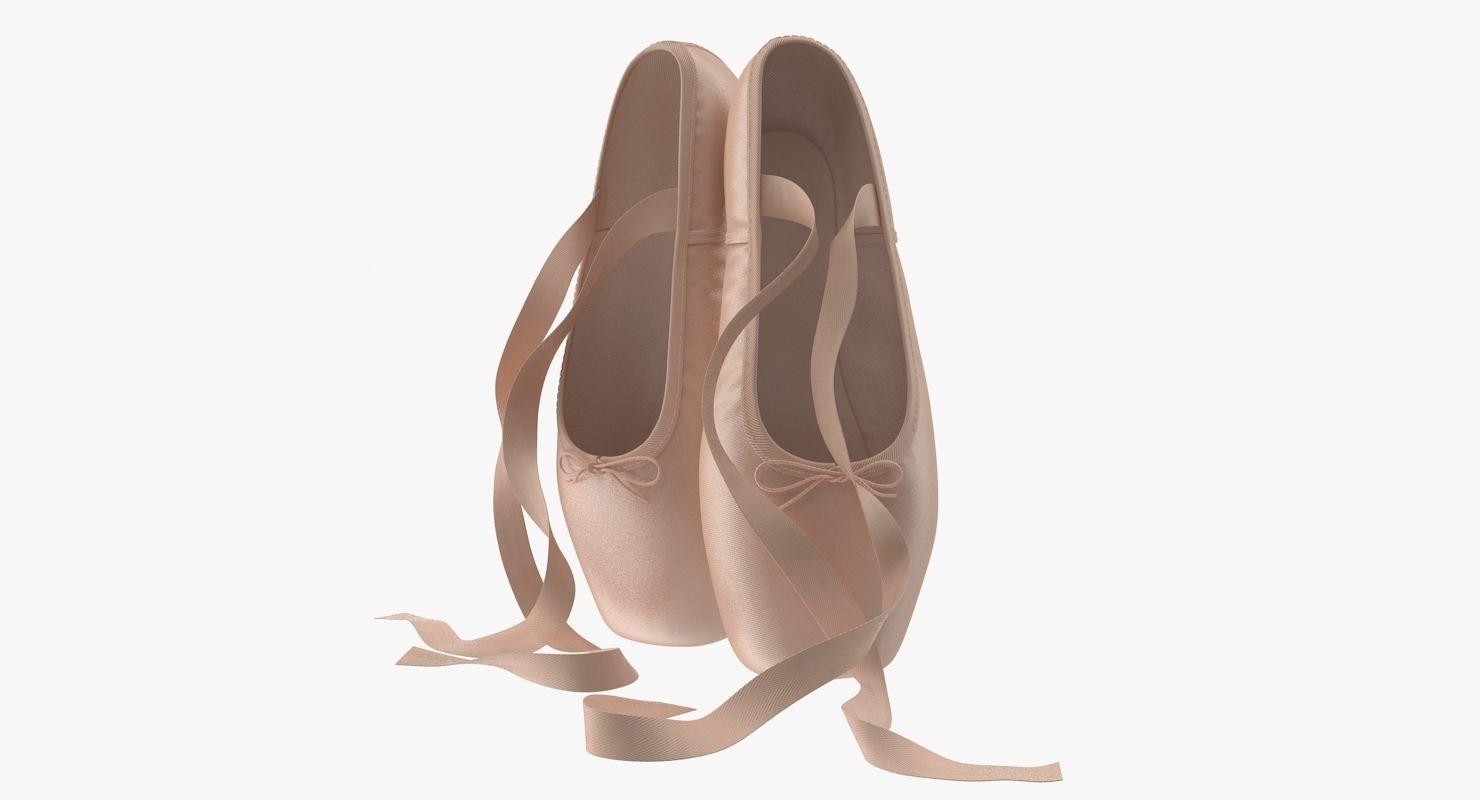 Ballet Shoes - Resting Low-poly 3D model_3