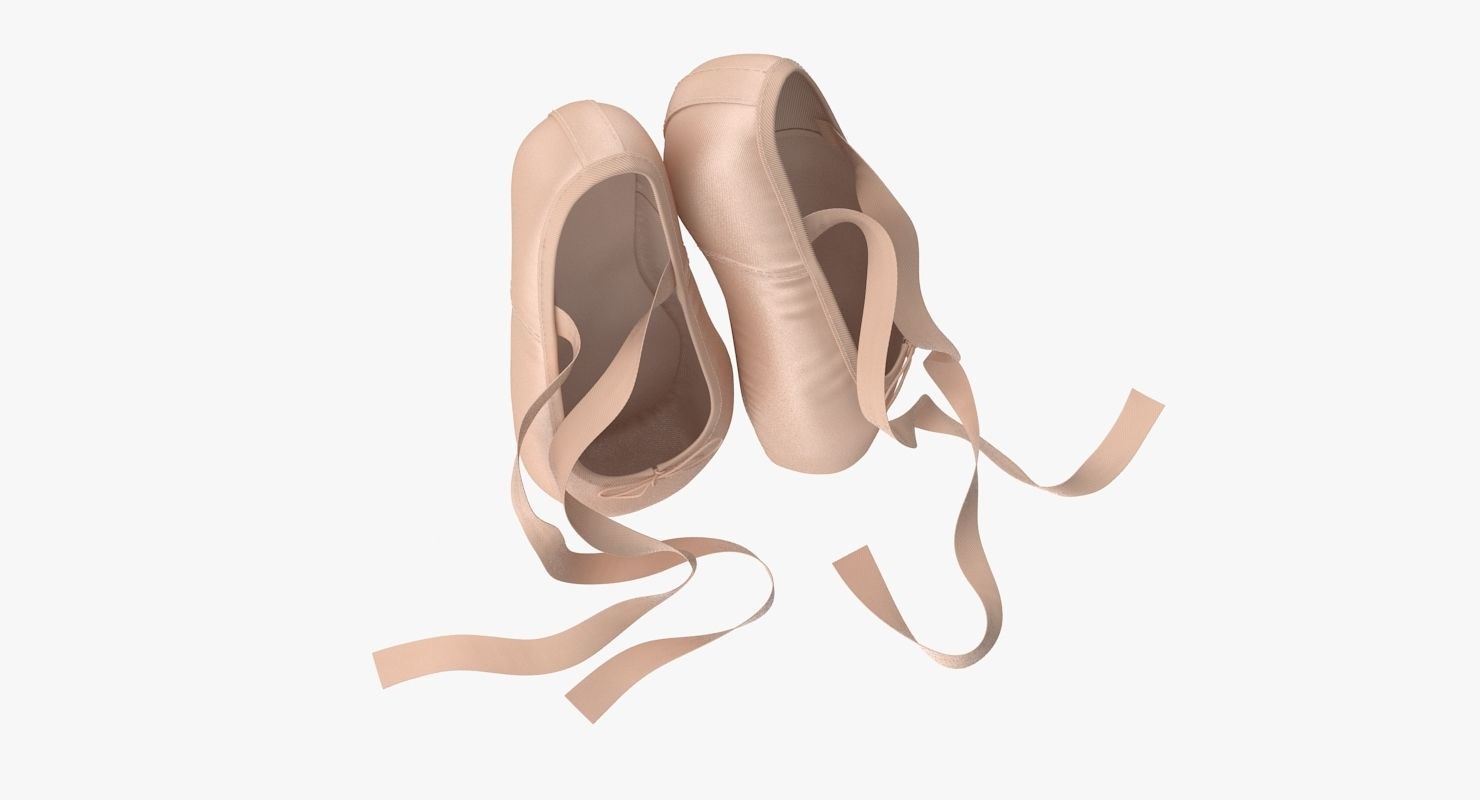 Ballet Shoes - Resting Low-poly 3D model_6