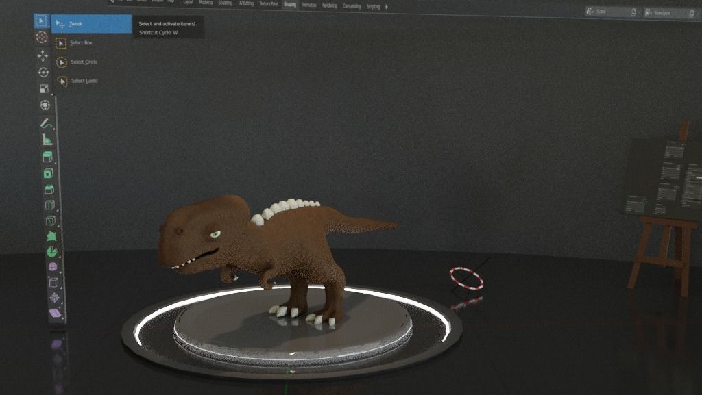T-rex Momma Low-poly 3D model_7