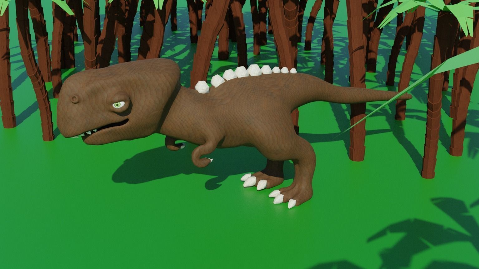 T-rex Momma Low-poly 3D model_9