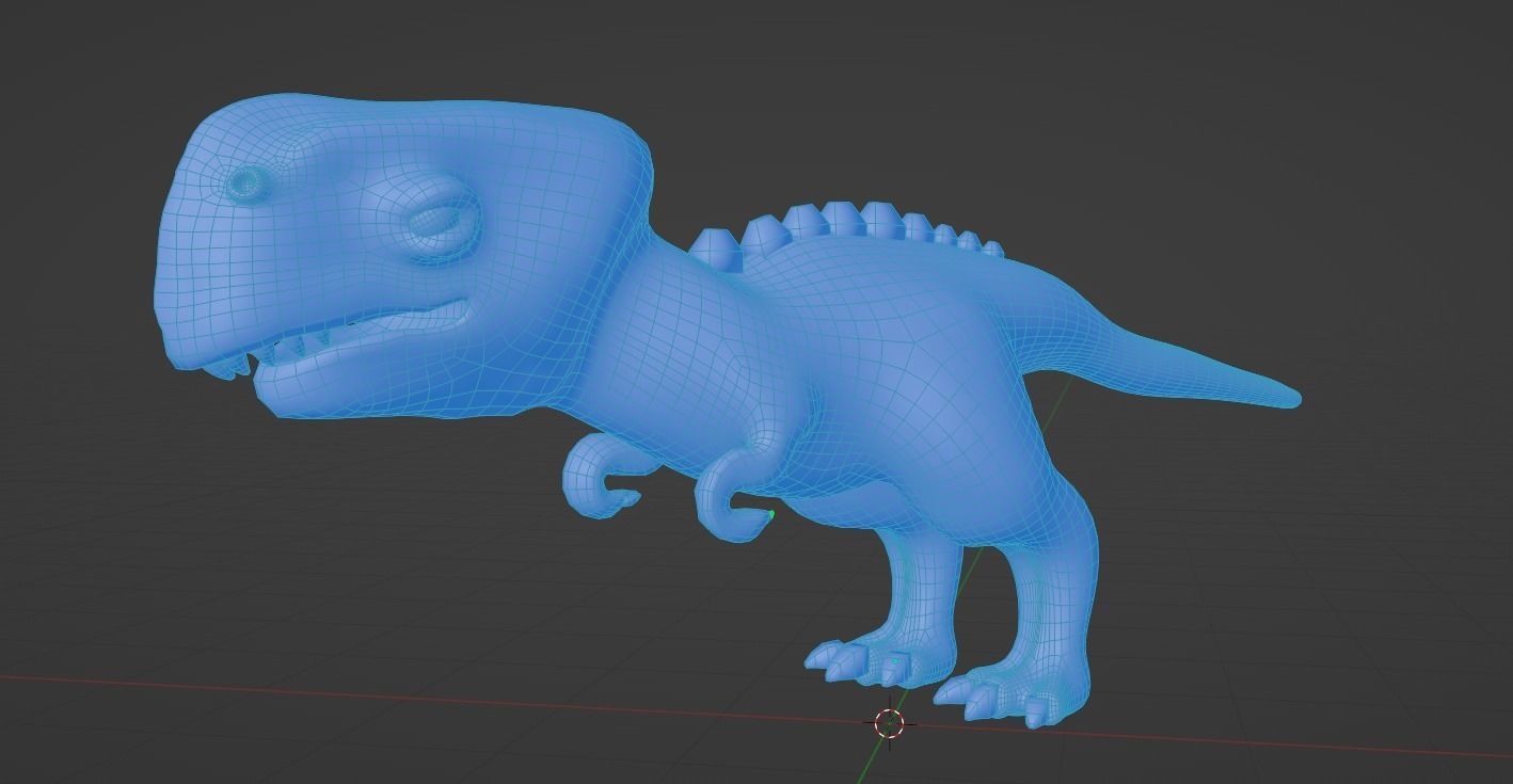 T-rex Momma Low-poly 3D model_5