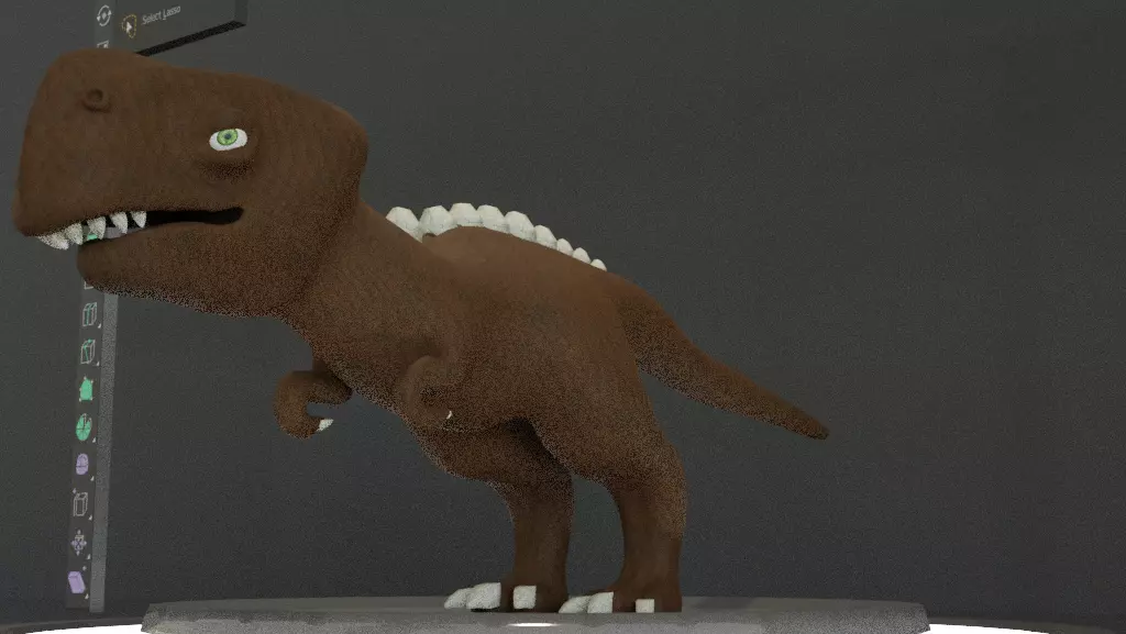 T-rex Momma Low-poly 3D model_0