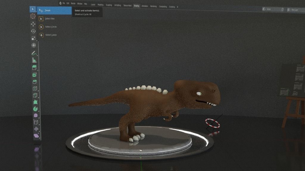 T-rex Momma Low-poly 3D model_6