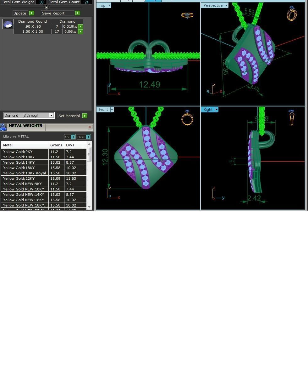 Women pendant 3dm render detail 3D print model_5