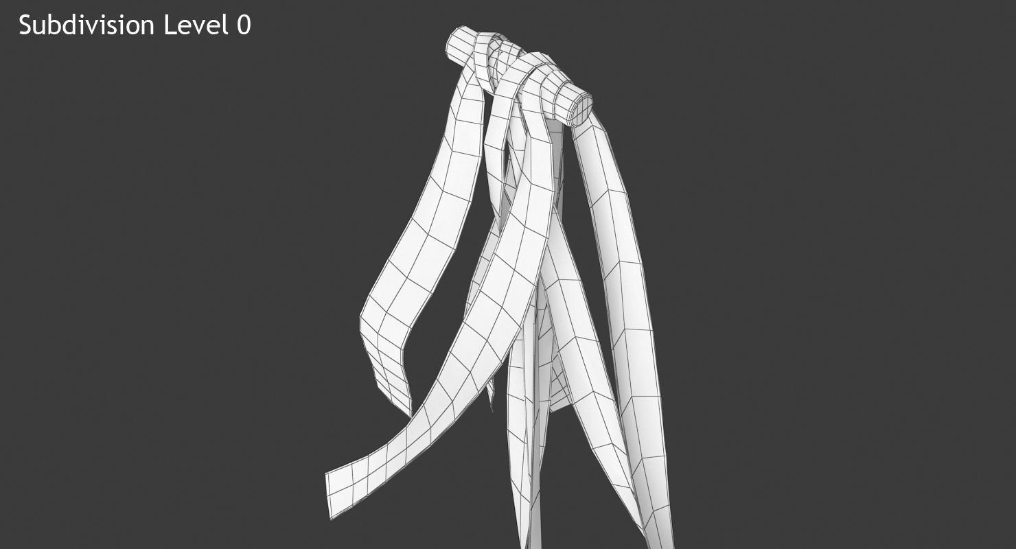 Ballet Shoes - Hanging Low-poly 3D model_11