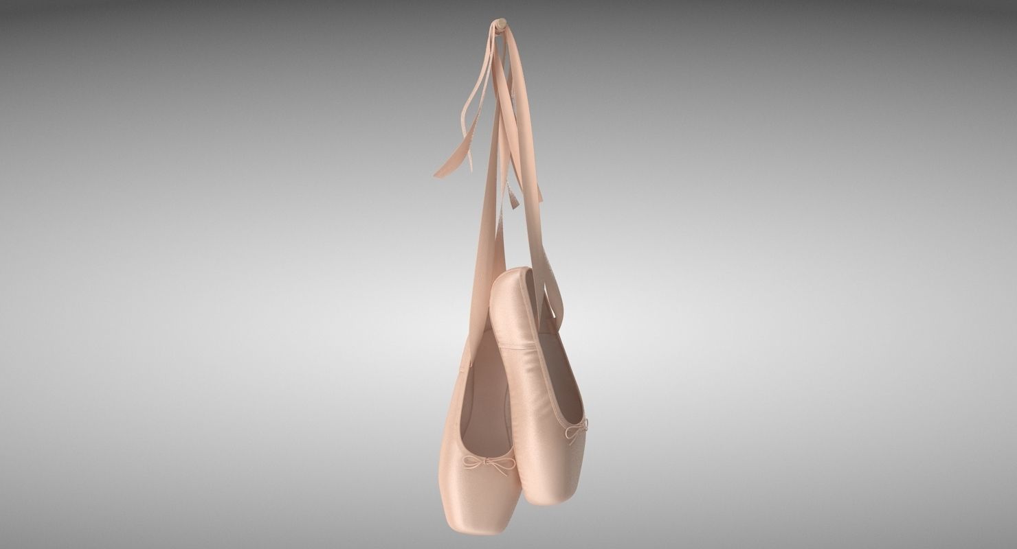 Ballet Shoes - Hanging Low-poly 3D model_2