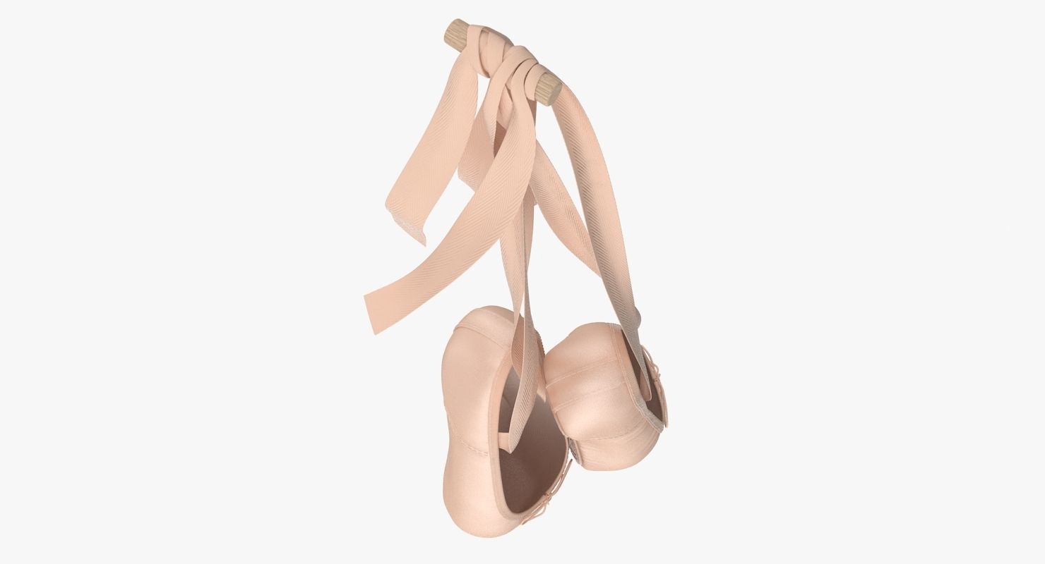 Ballet Shoes - Hanging Low-poly 3D model_8