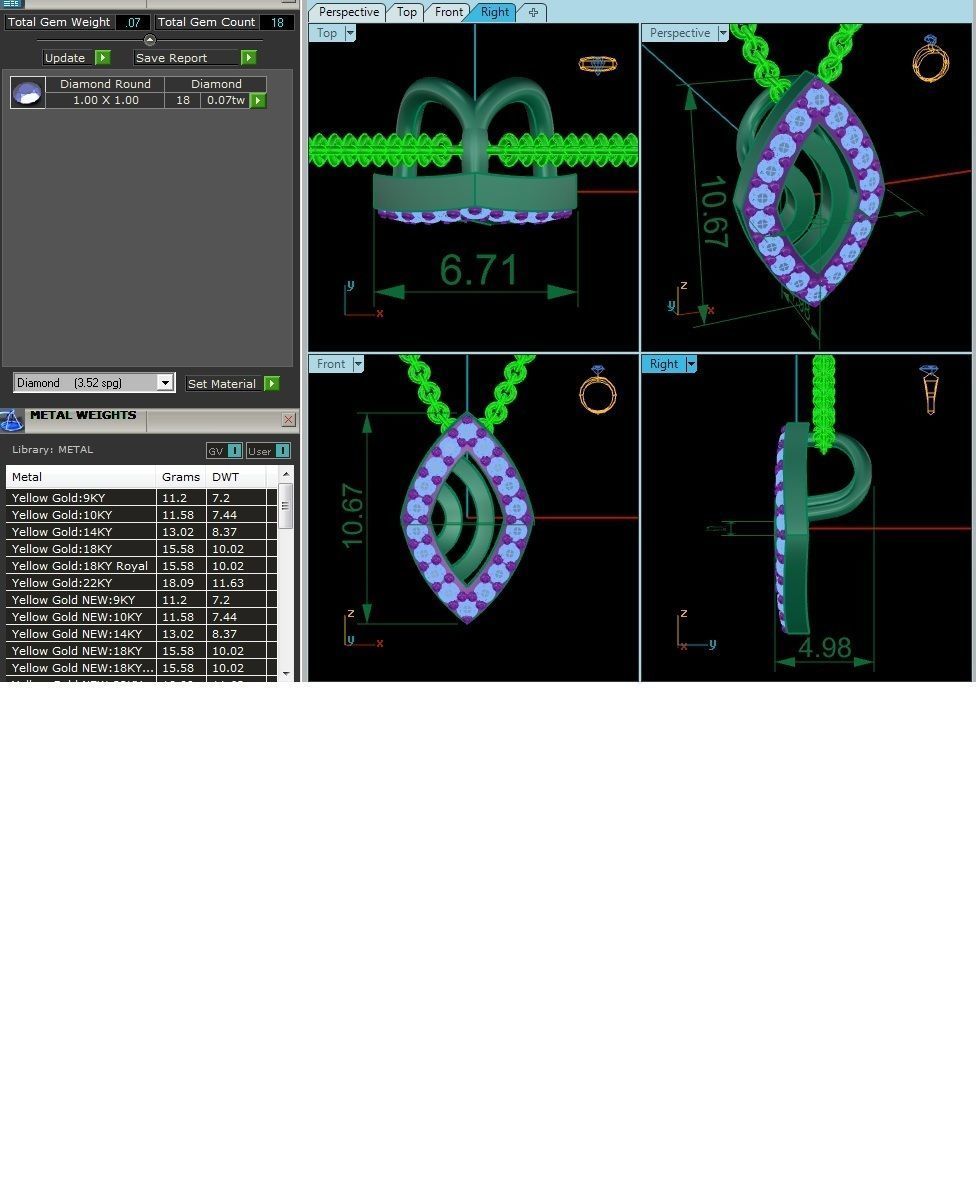 Women pendant 3dm render detail 3D print model_7