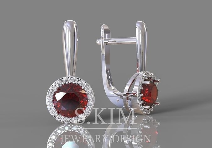 Classic earrings 3D print model