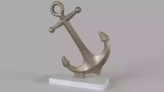 Drop Anchor Antique Gold Sculpture