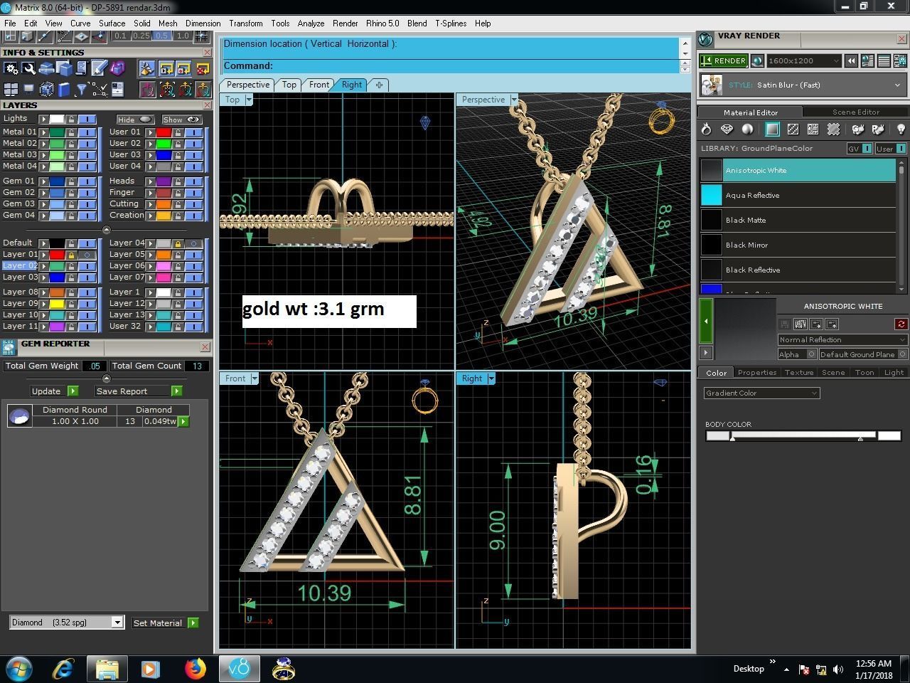 Women pendant 3dm render detail 3D print model_7