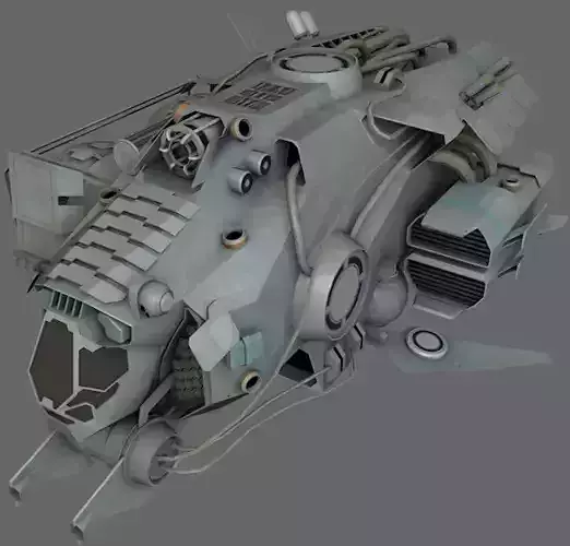 Gas Harvester MS Low-poly 3D model