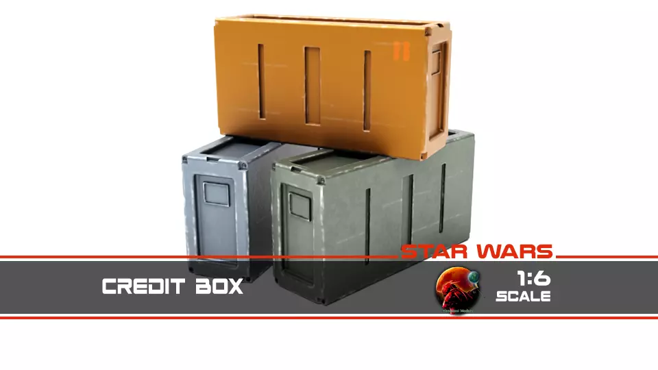 Credit Box 1-6 scale Hottoys  3D print model_0