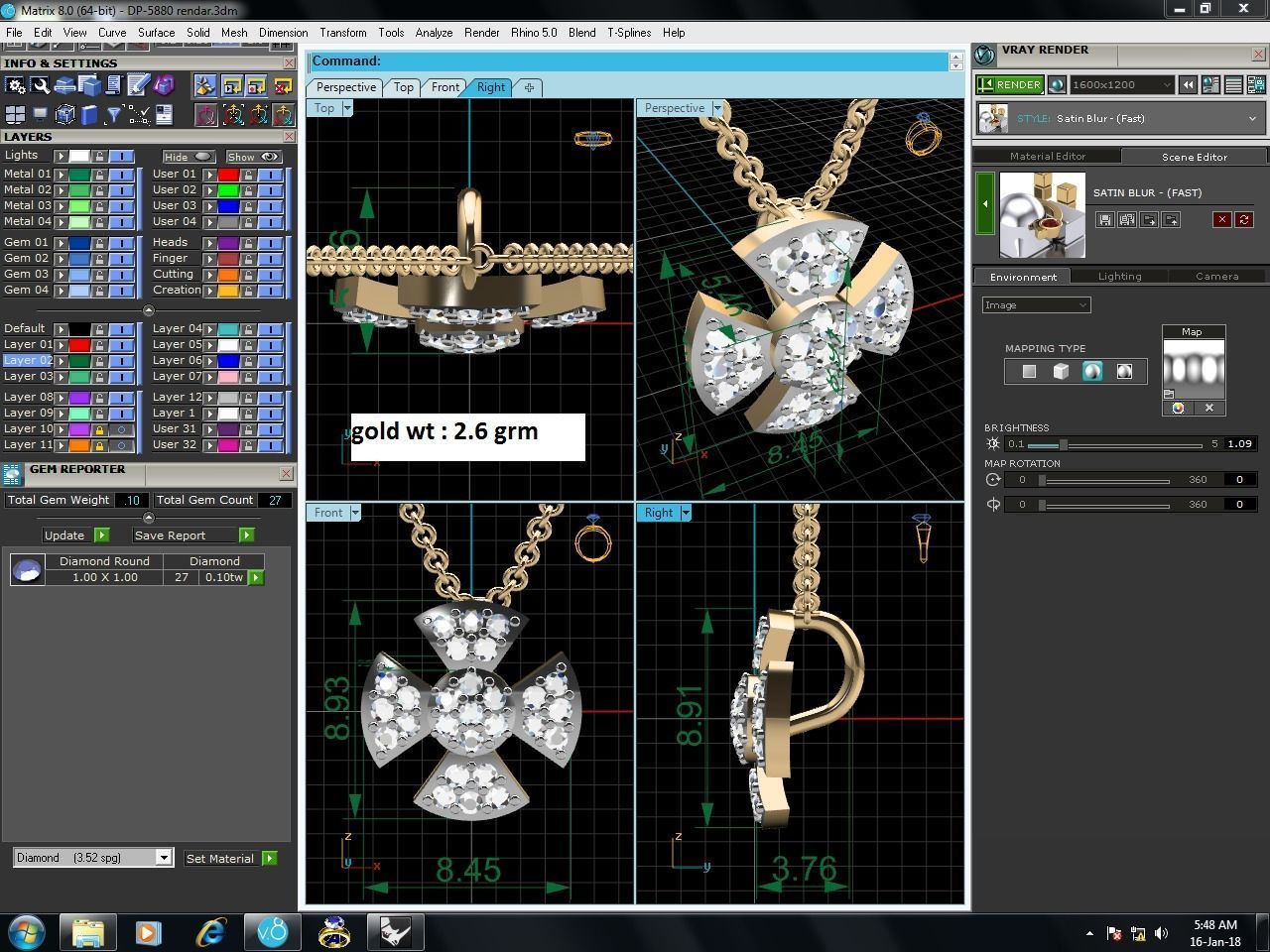 Women pendant 3dm render detail 3D print model_7