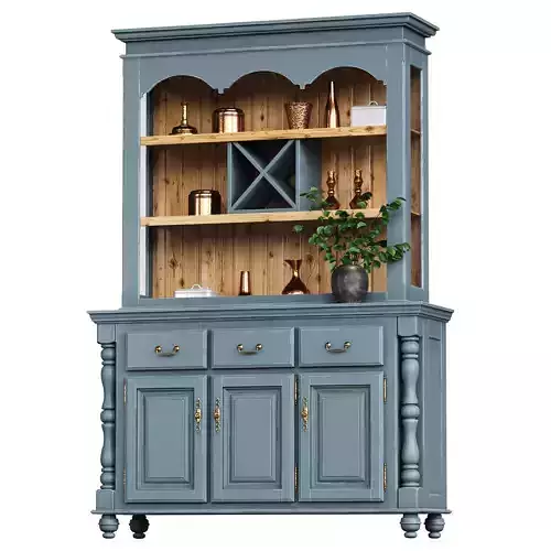 Valencia buffet with decor 3D model