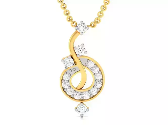 Women pendant 3dm render detail