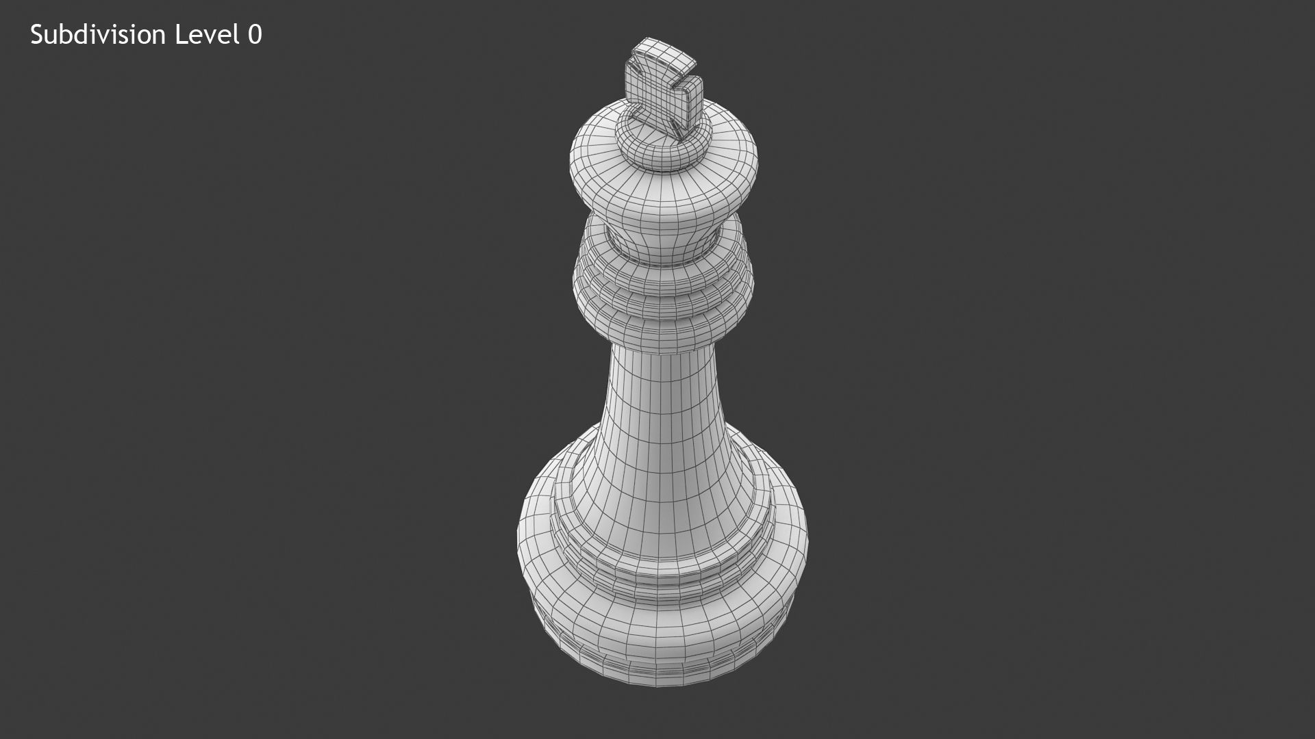 Chess King Low-poly 3D model_11