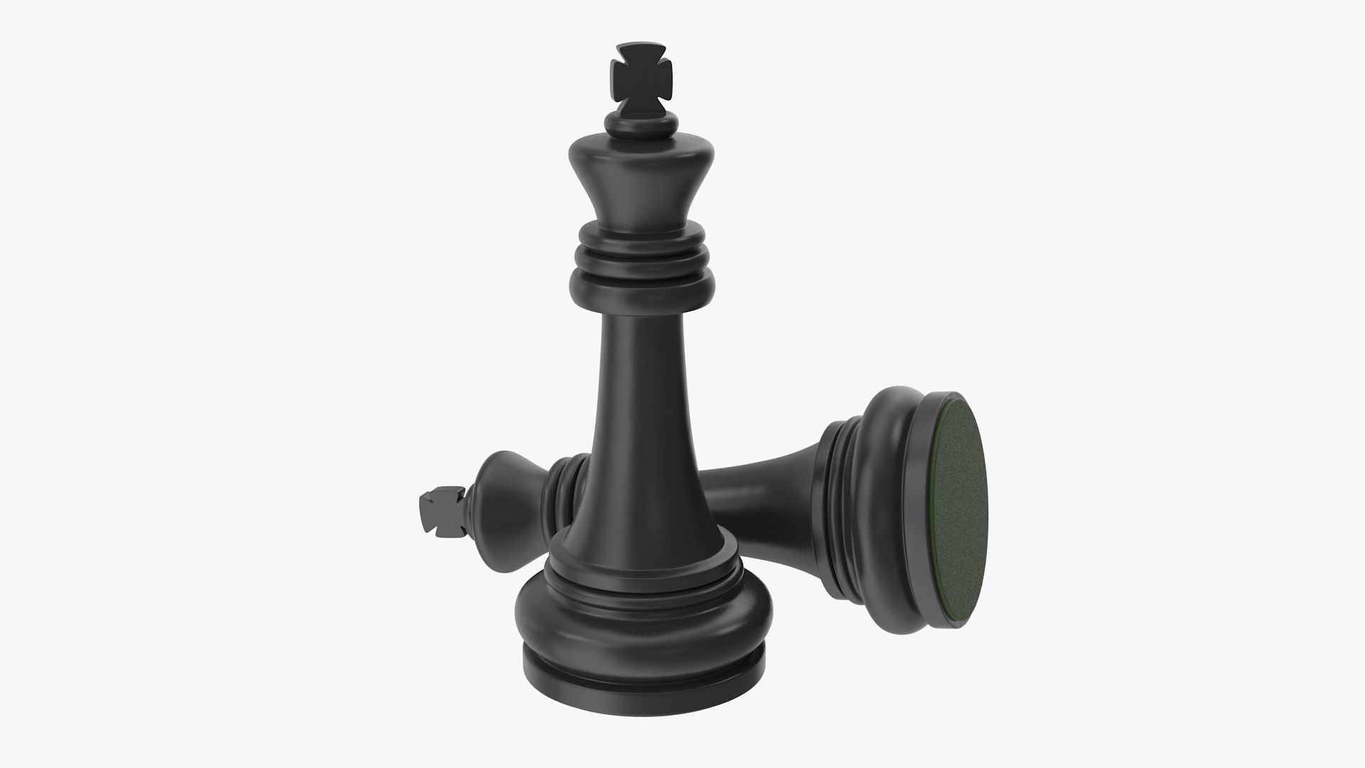 Chess King Low-poly 3D model_5