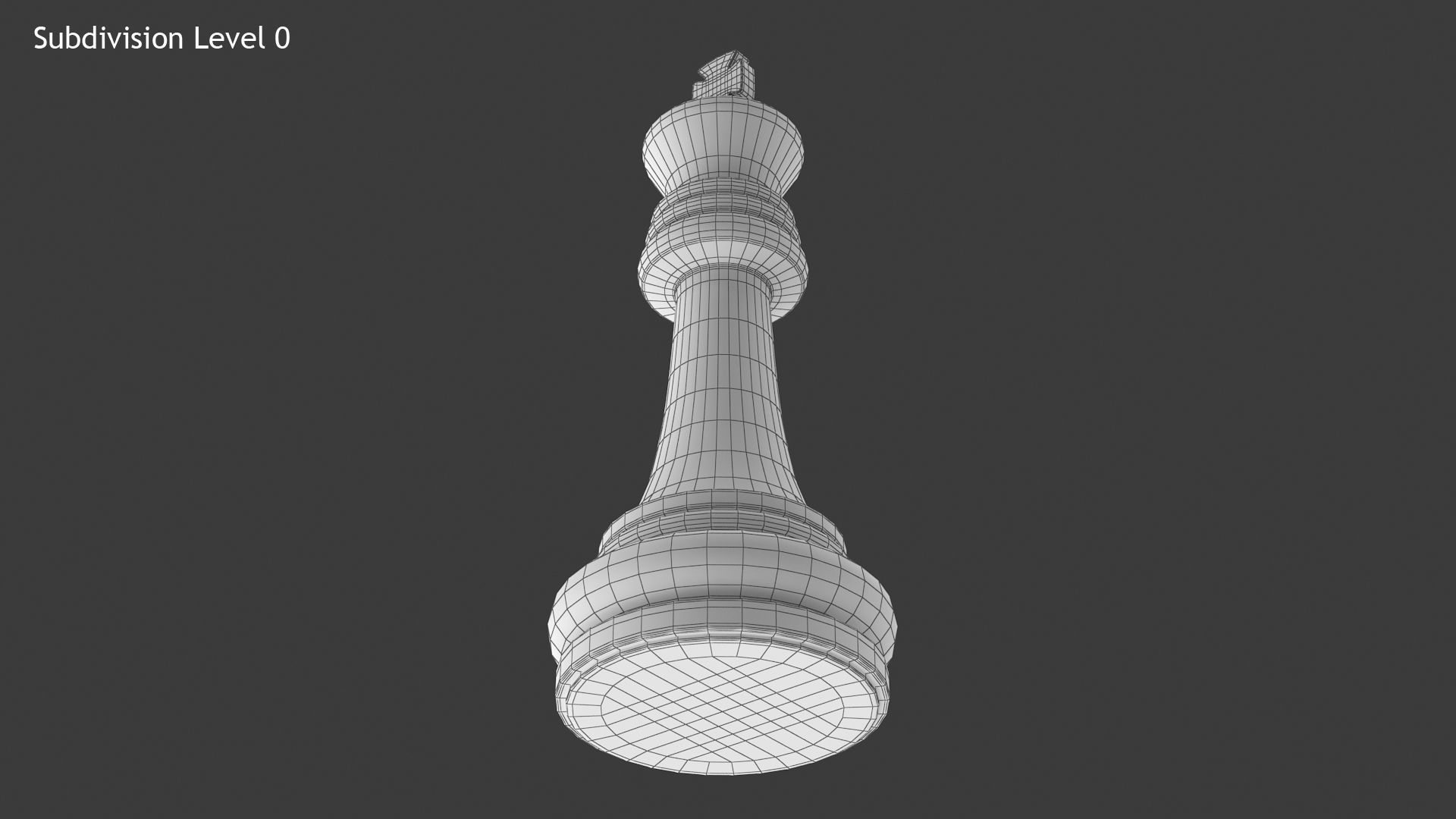 Chess King Low-poly 3D model_13