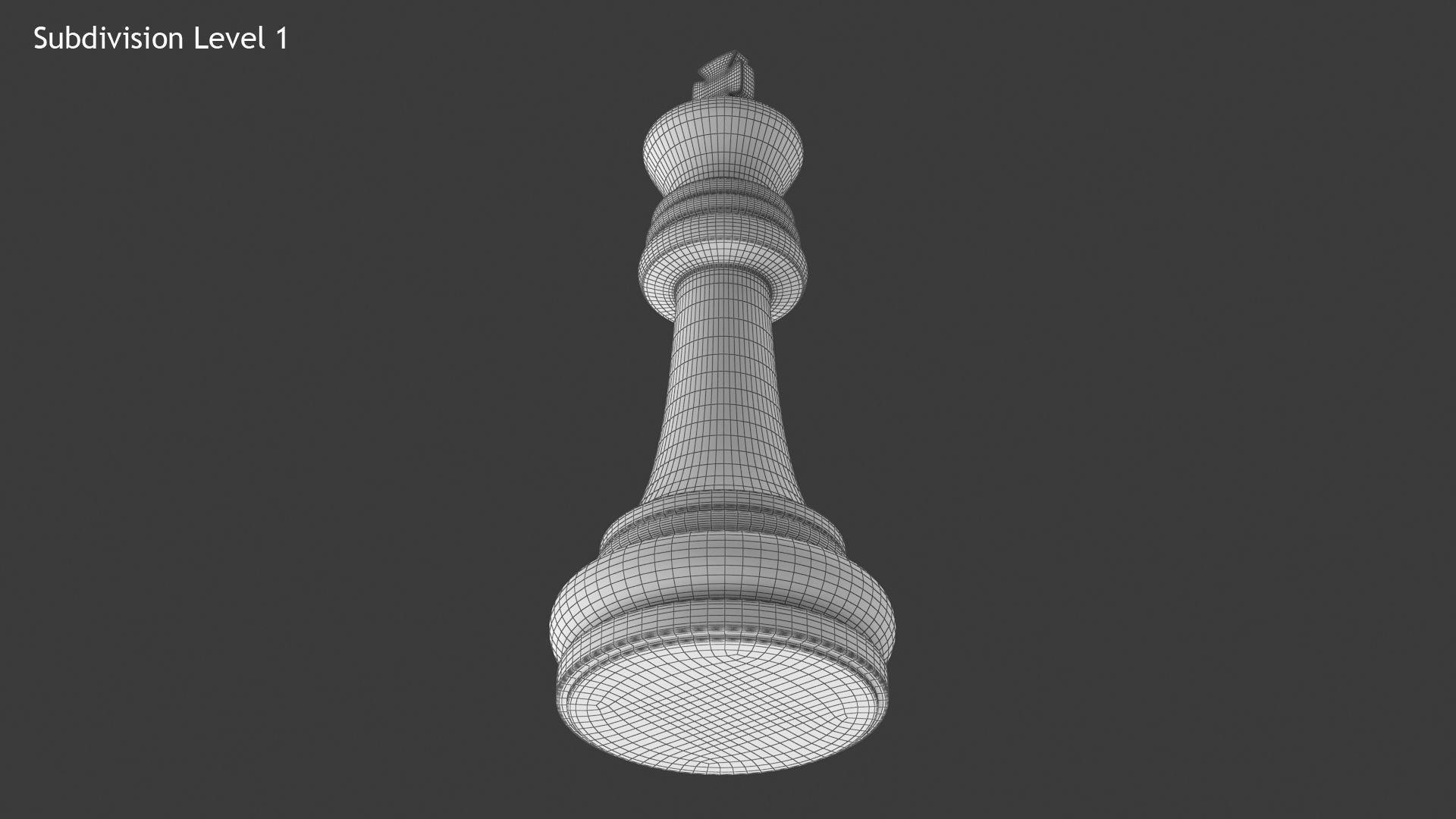 Chess King Low-poly 3D model_14