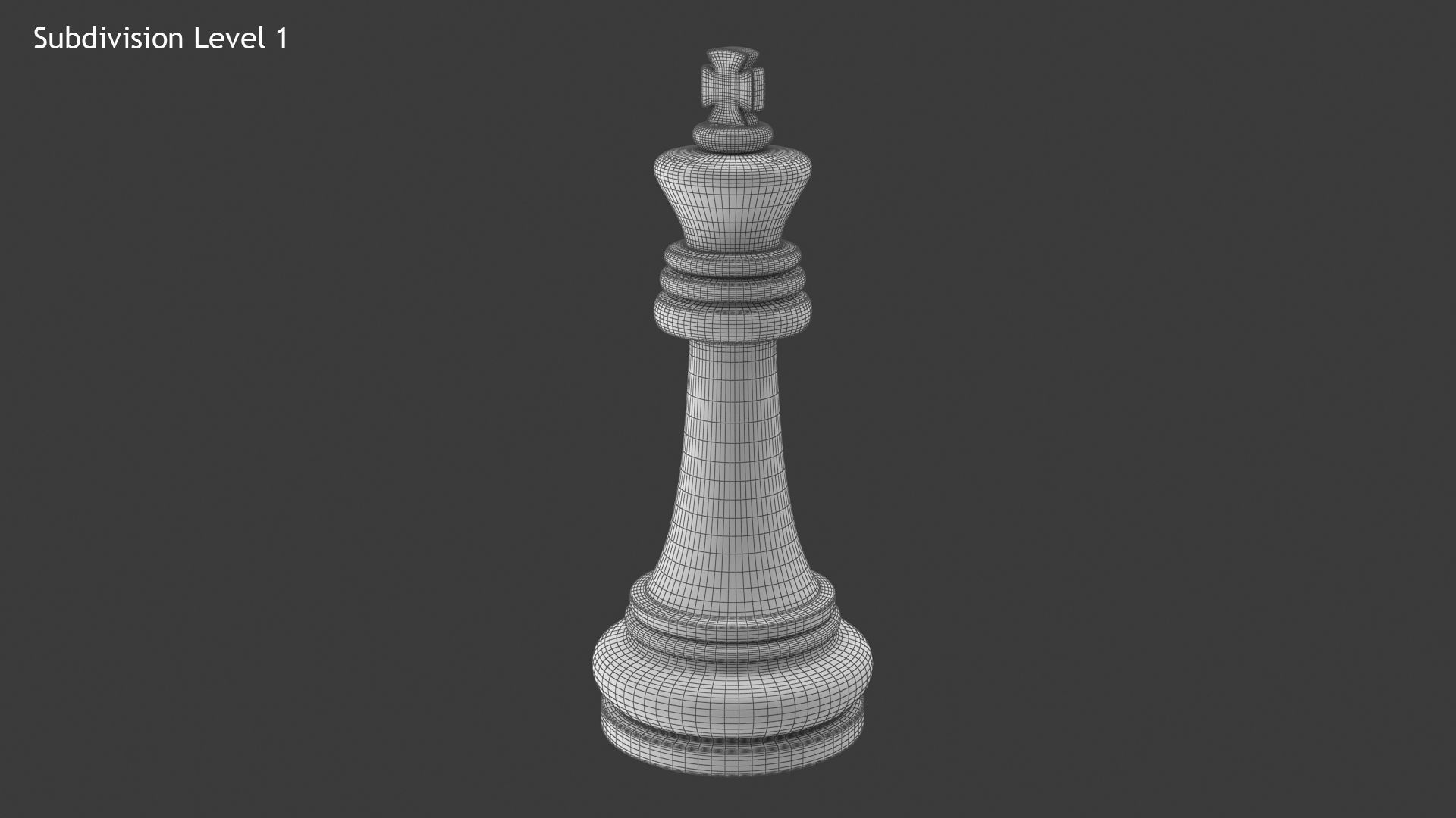 Chess King Low-poly 3D model_10