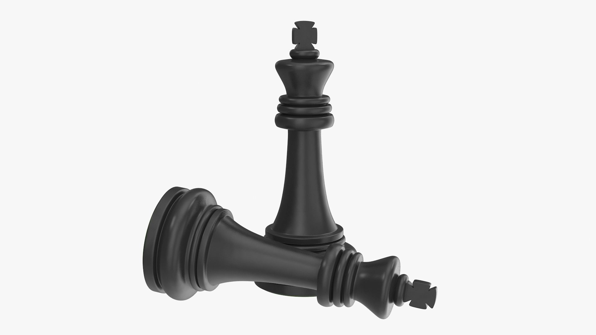 Chess King Low-poly 3D model_7