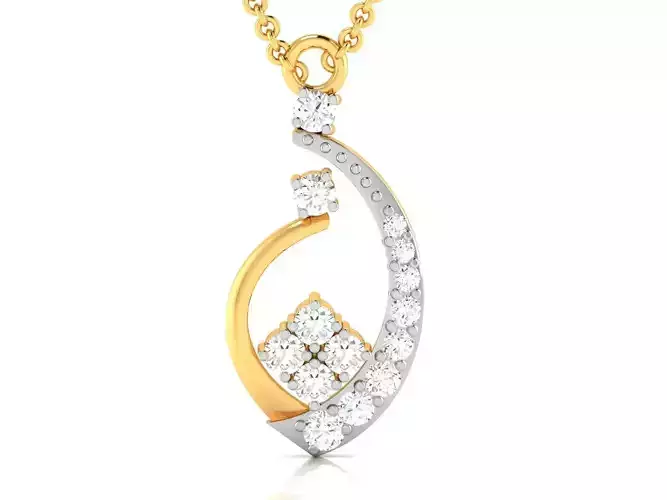 Women pendant 3dm render detail