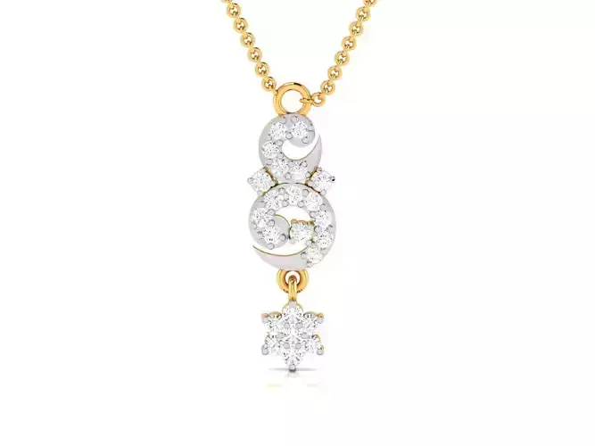 Women pendant 3dm render detail