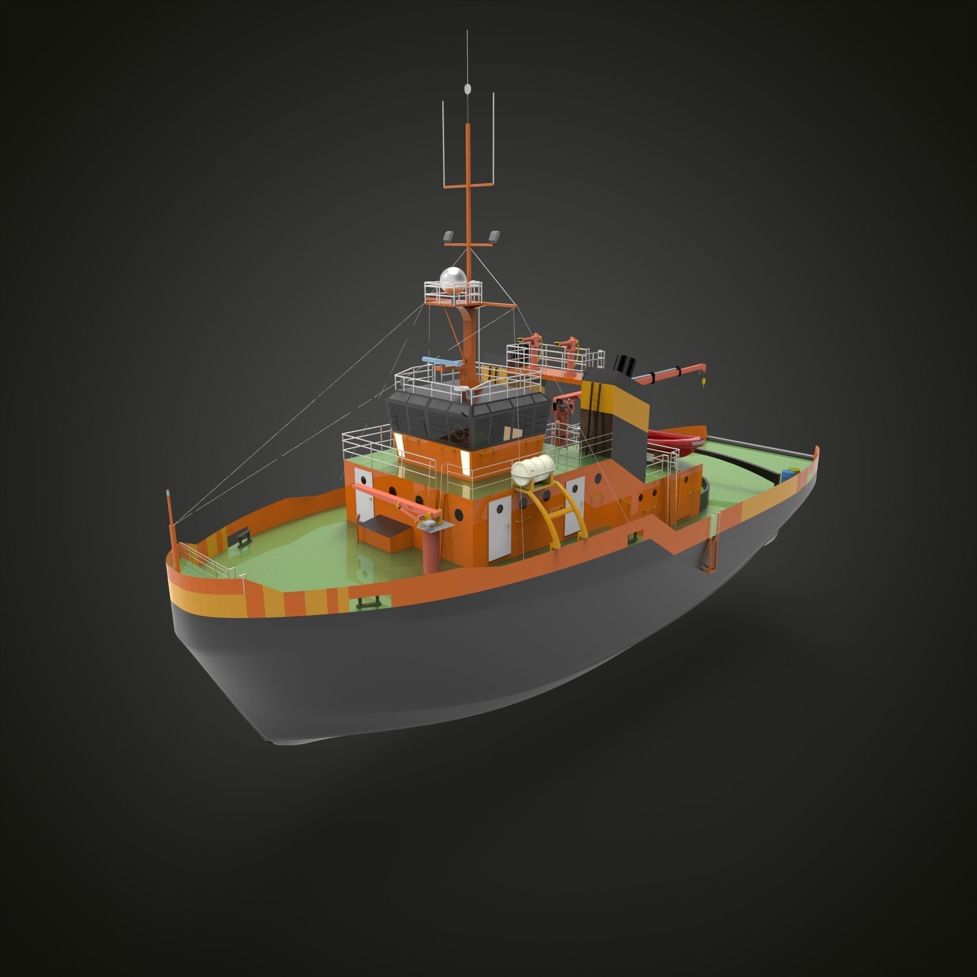 Tugboat II 3D print model_9