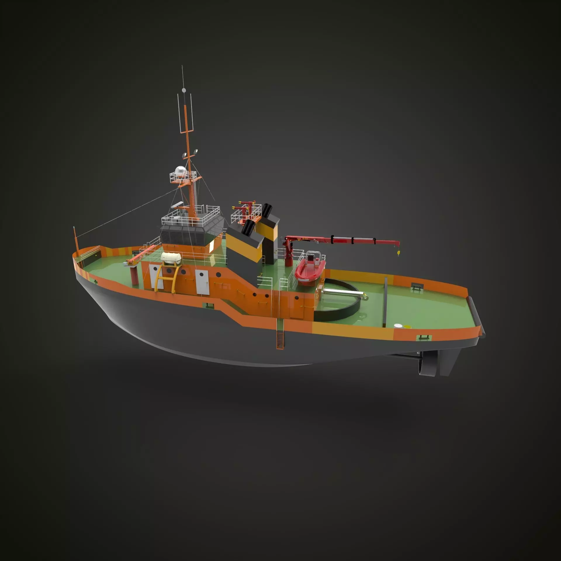 Tugboat II 3D print model_0