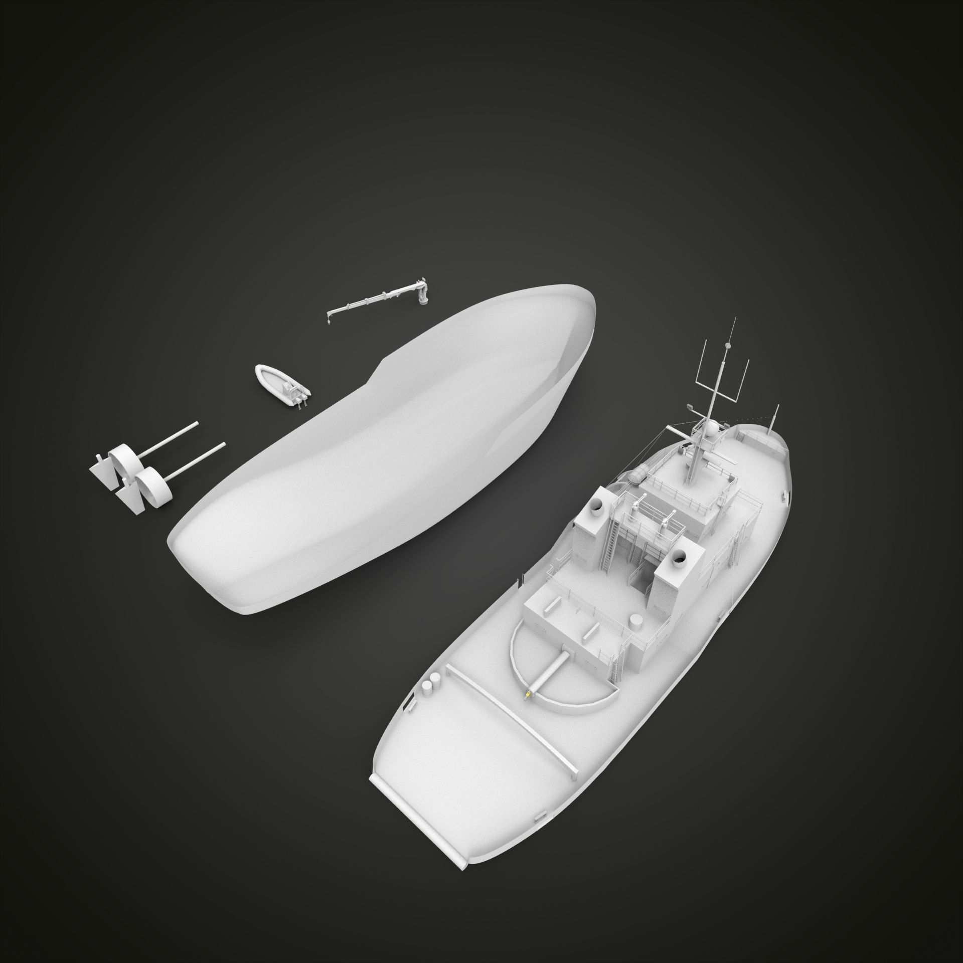 Tugboat II 3D print model_7